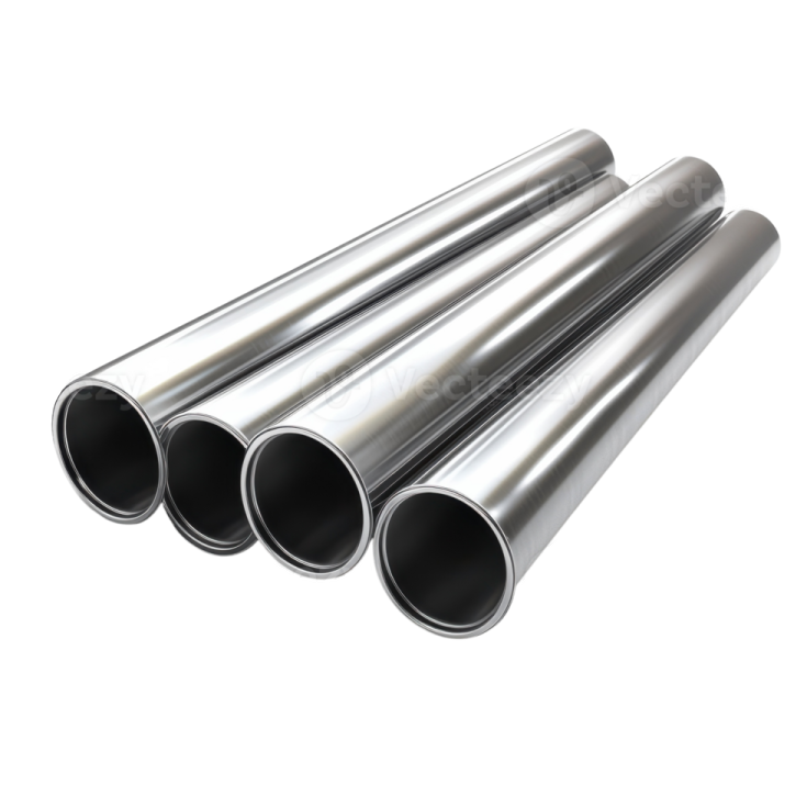 three stainless tubes