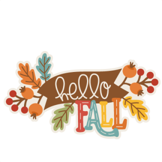 hello fall sticker