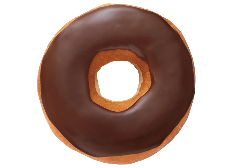 a chocolate covered donut