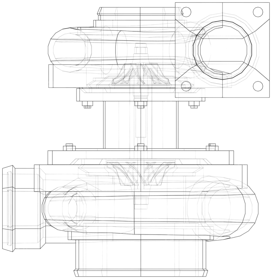 a drawing of the front and side view of a car