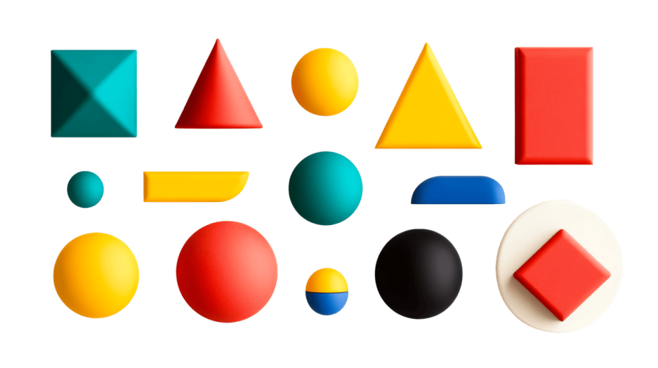 a set of geometric shapes