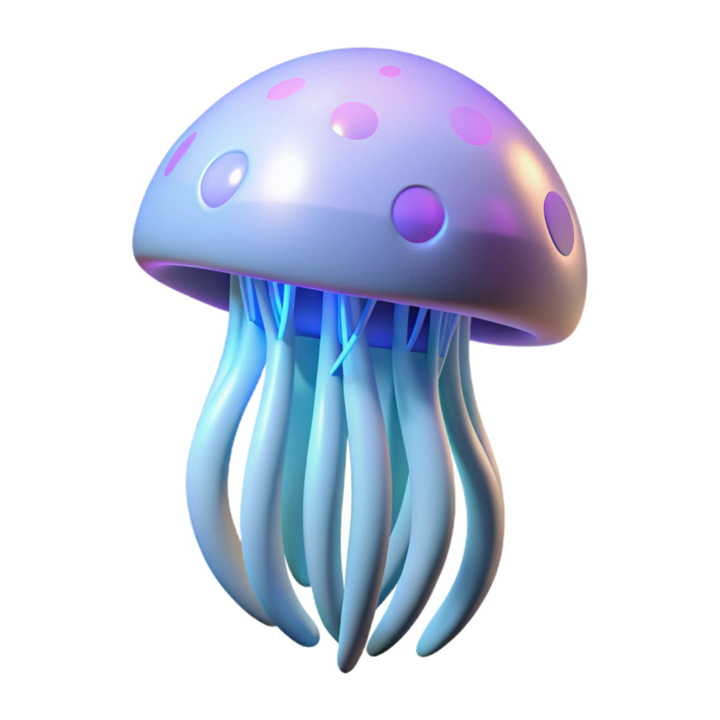a blue and purple jellyfish