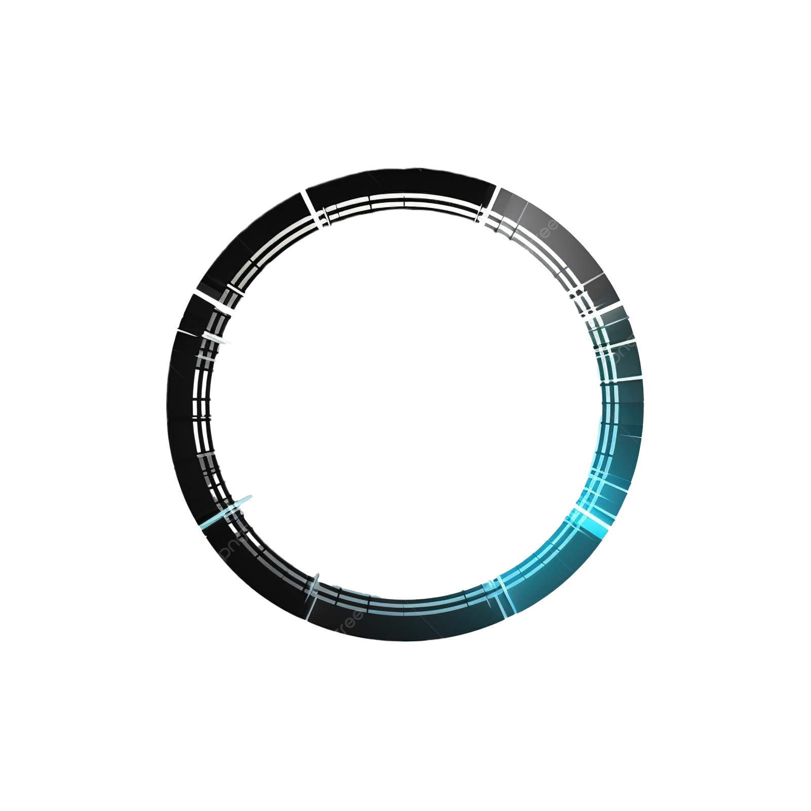 a circle with blue and black lines around it
