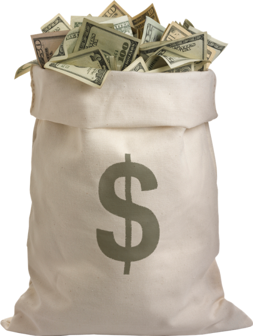 a bag full of money