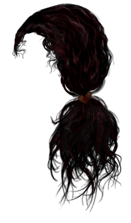 a drawing of a woman with long hair