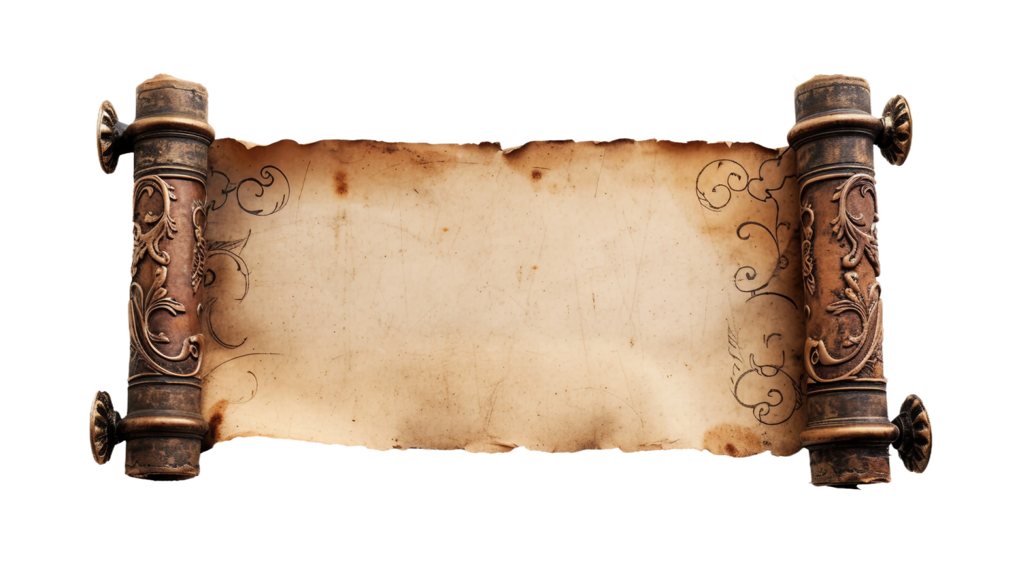 an old scroll on a white background
