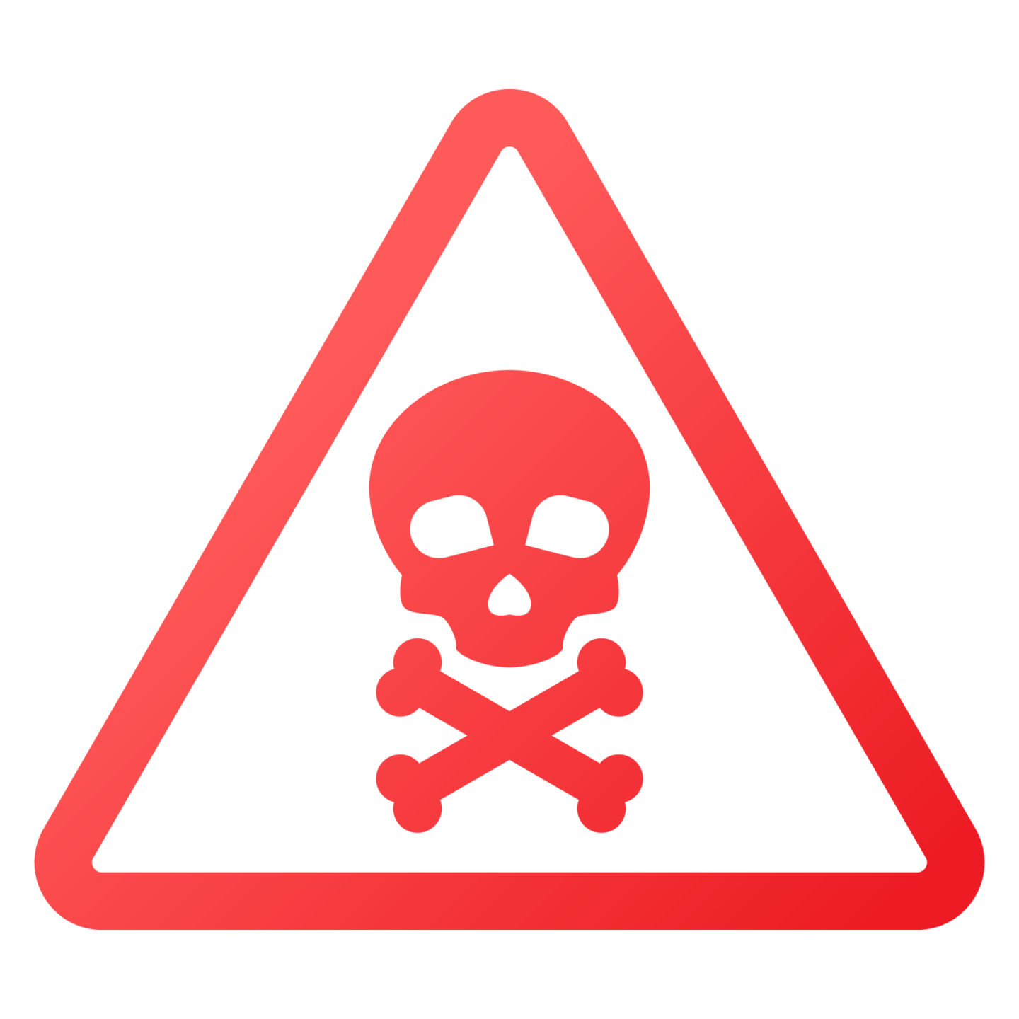 a warning sign with a skull on it