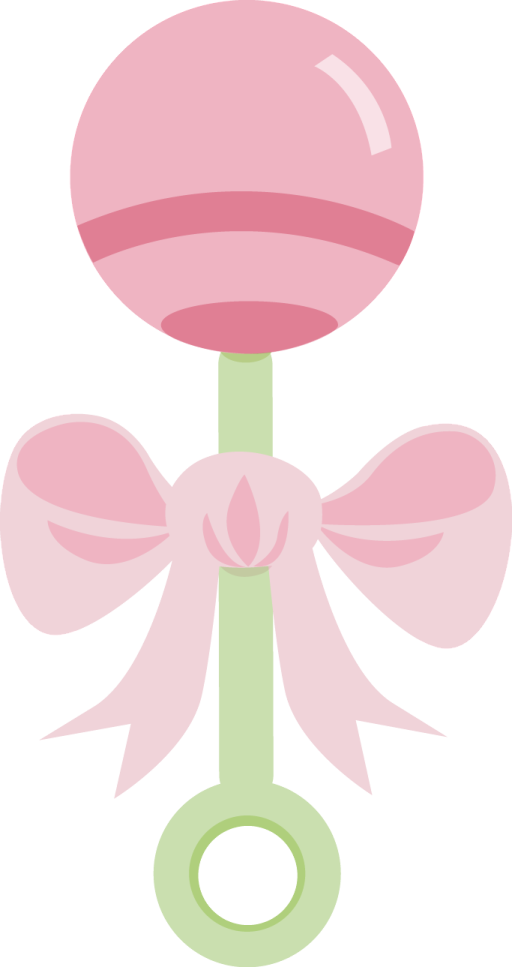 a pink bow on top of a green pole