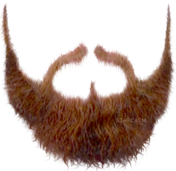 a close up of a man's beard