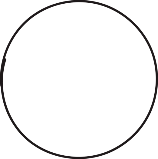 a black and white circle on a white background