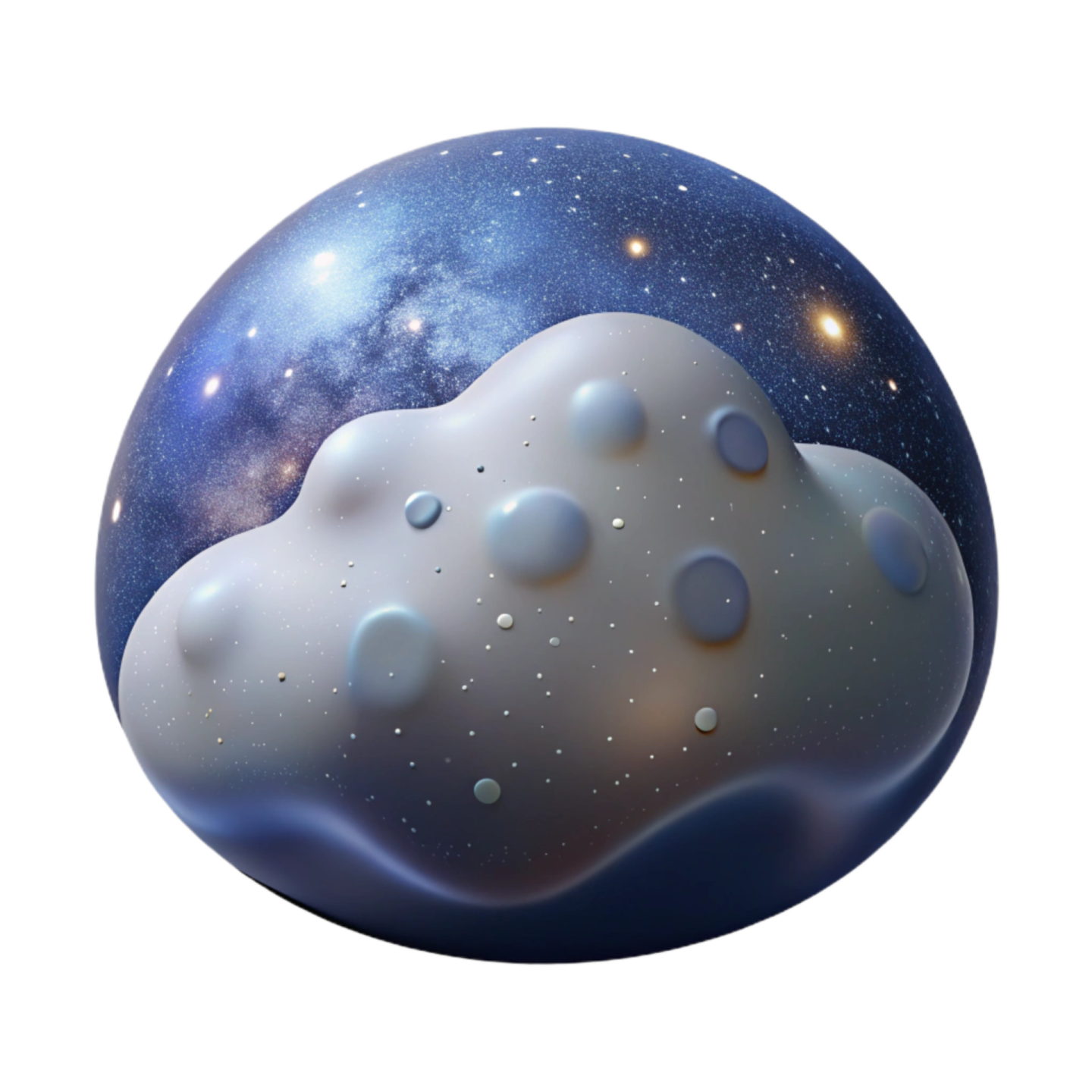 an image of a cloud with stars in the background