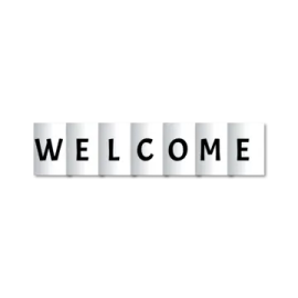 the word welcome on a white background