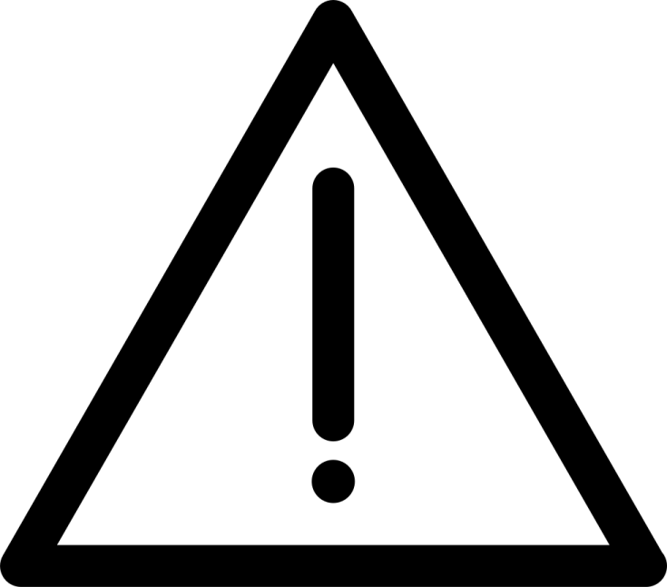 a black and white image of a warning sign