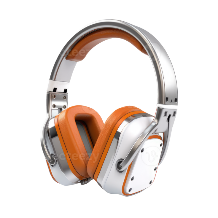 a pair of headphones on a white background