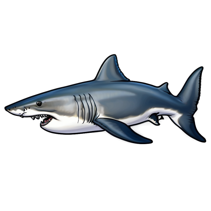 a great white shark with its mouth open