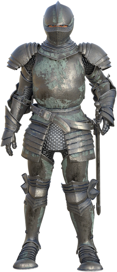 a 3d render of a knight in armor