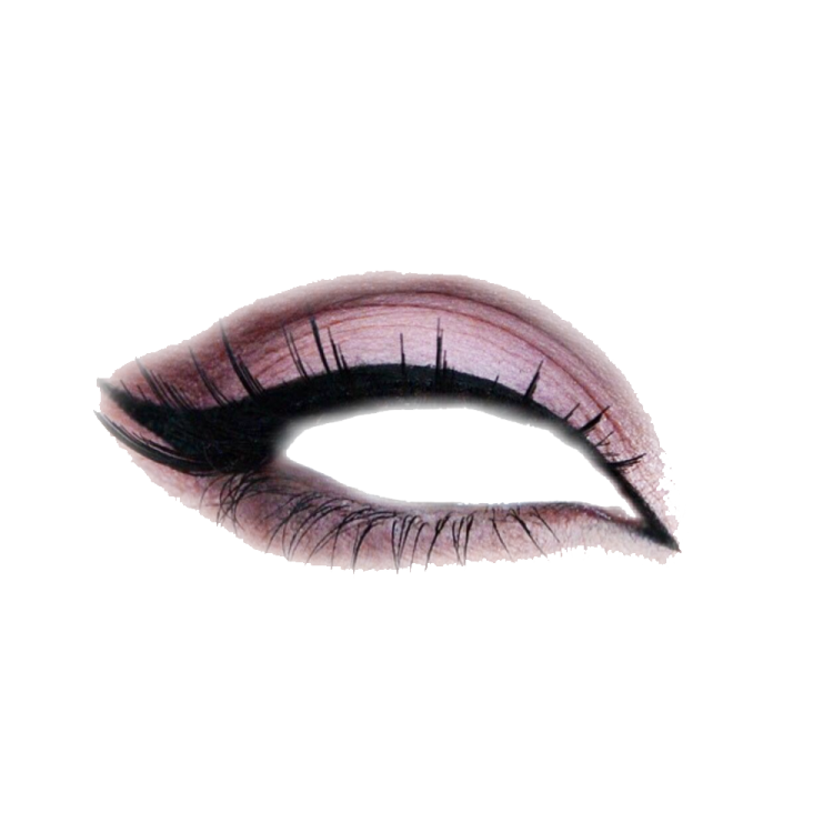 a close up of a woman's eye with long lashes