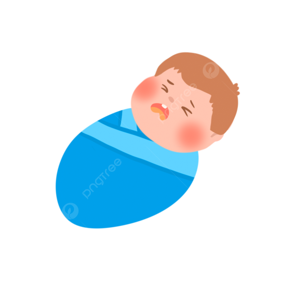 a baby sleeping in a blue blanket