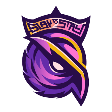 an image of a purple and yellow logo