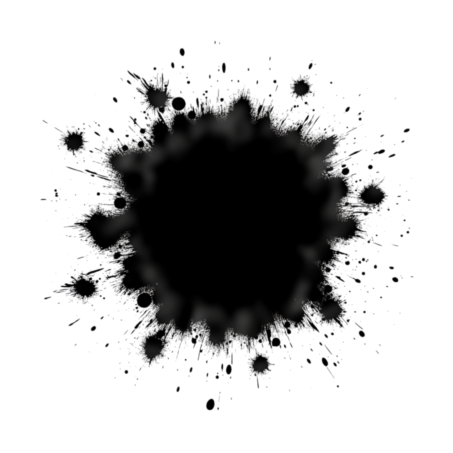 a black ink sp on a white background