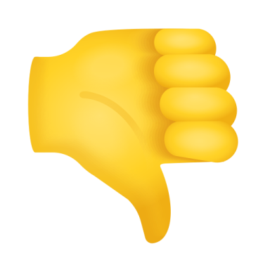 a yellow thumbs up icon