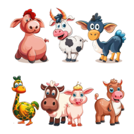 a group of farm animals