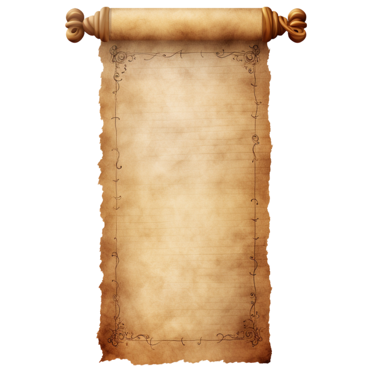 an old scroll on a white background