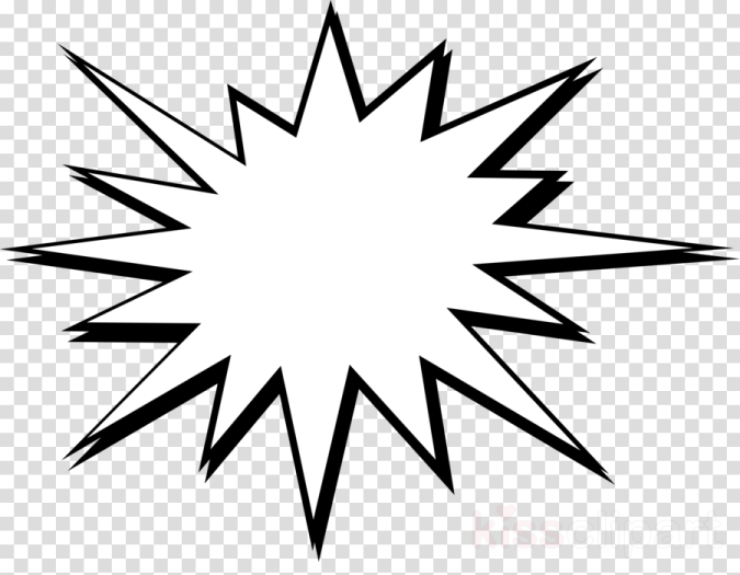 a black and white explosion clipart