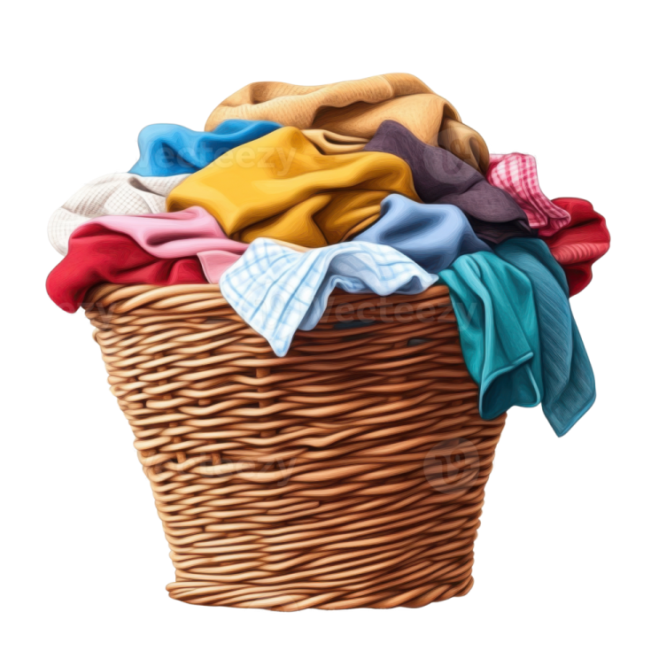 a basket full of clothes