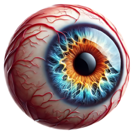 a close up of an eye with the pupil visible