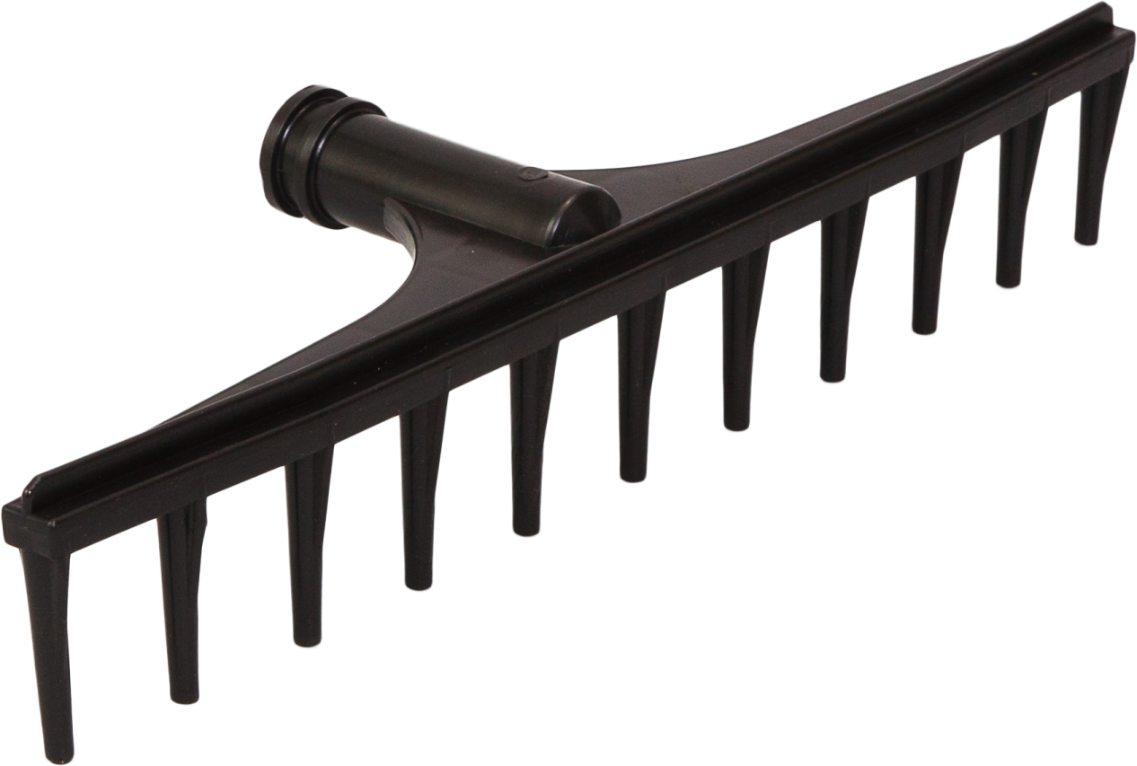 an image of a black plastic hair brush