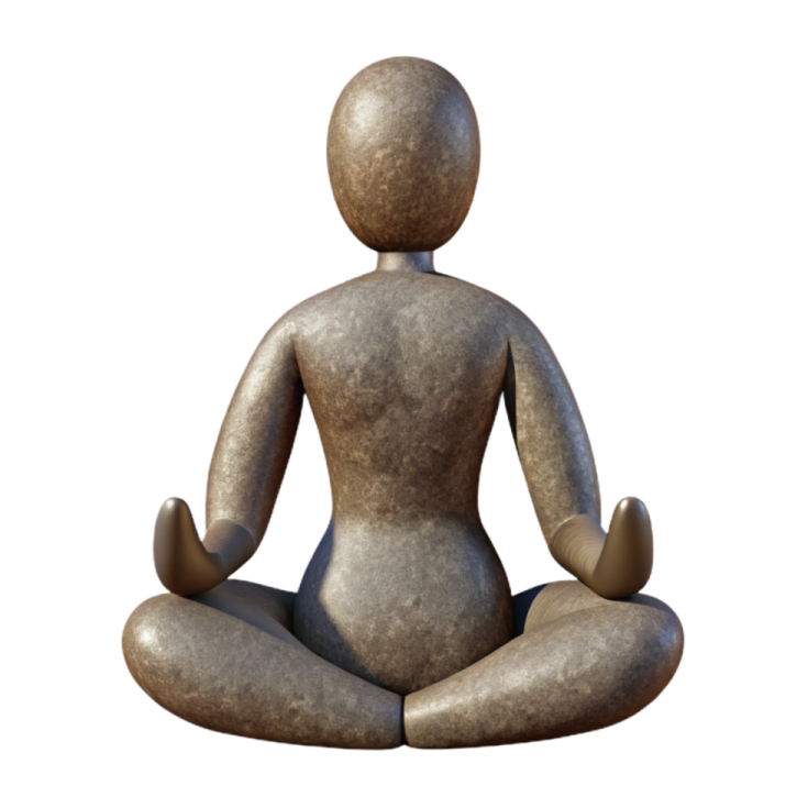 a statue of a person sitting in a lotus position