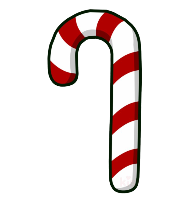 a candy cane with red and white stripes