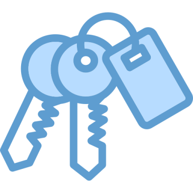 a bunch of keys on a white background