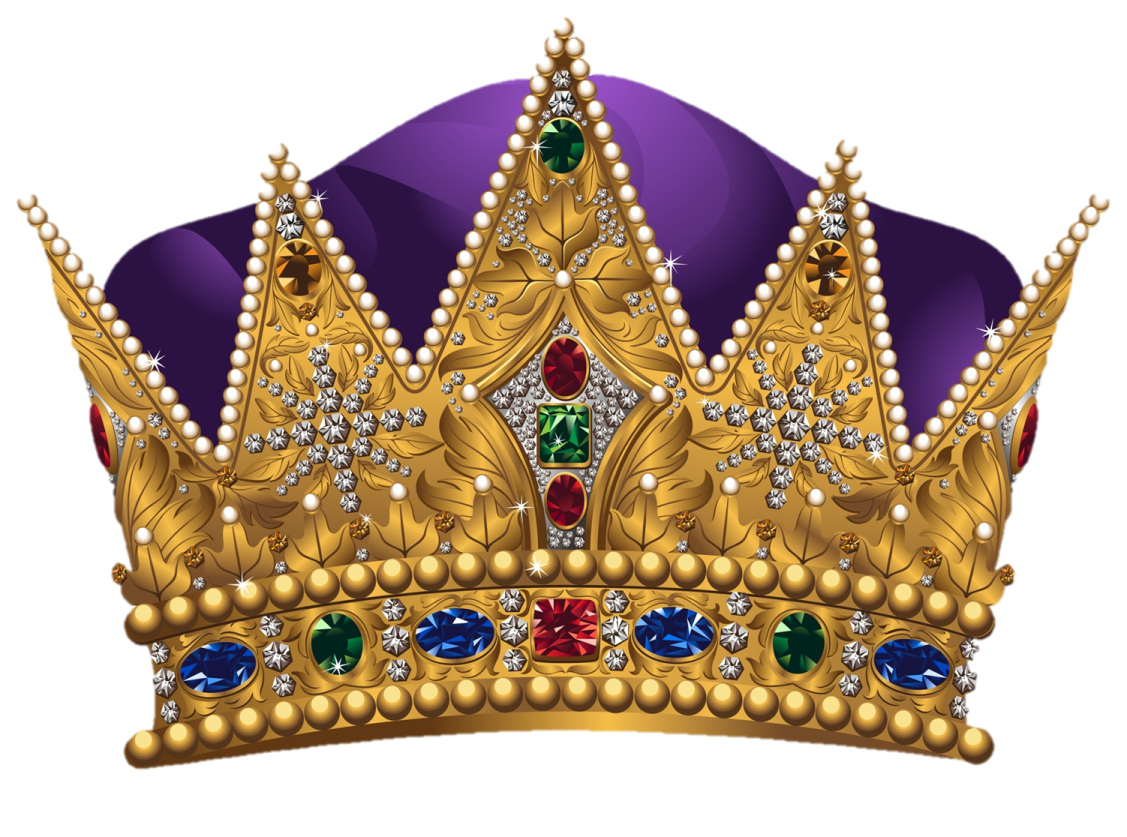 a gold crown with jewels on it