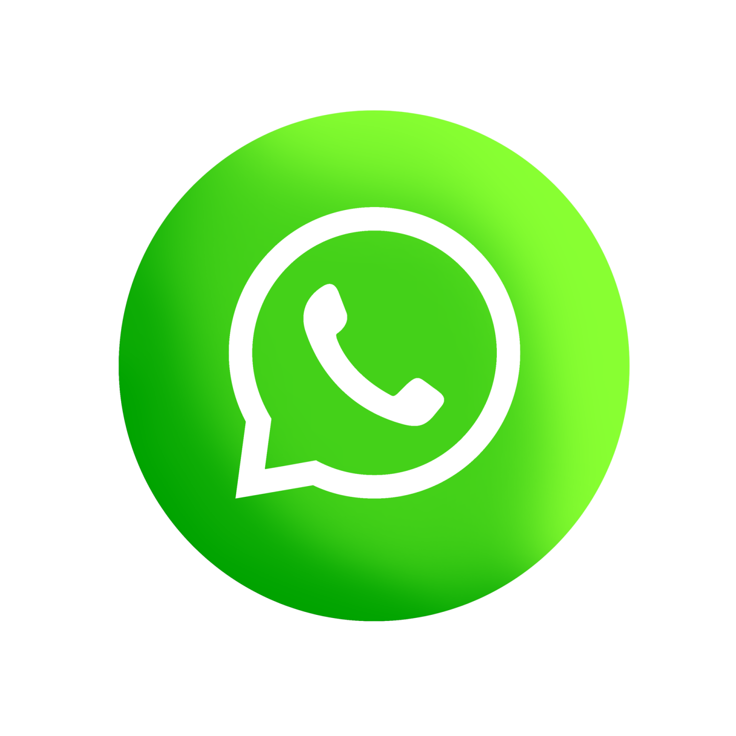 a green icon with a phone in the middle
