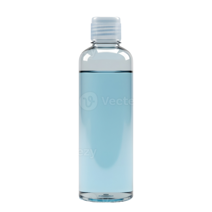 a bottle of water on a white background