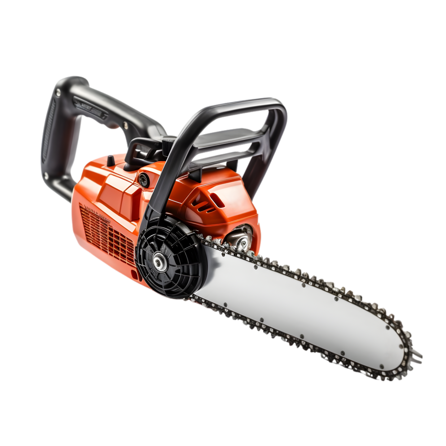 a chainsaw is shown on a white background