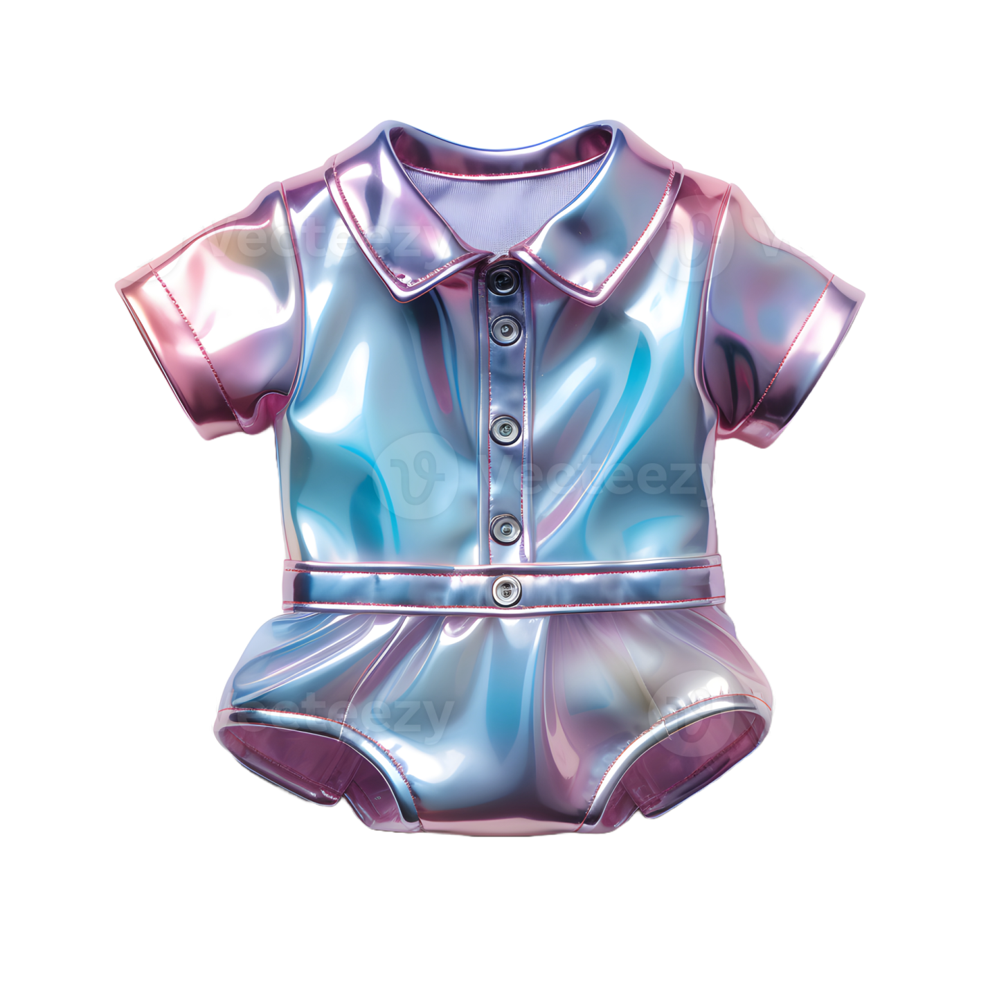 a blue and pink baby bodysuit