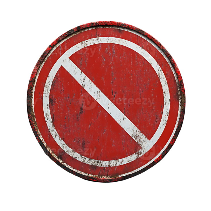 a red and white sign