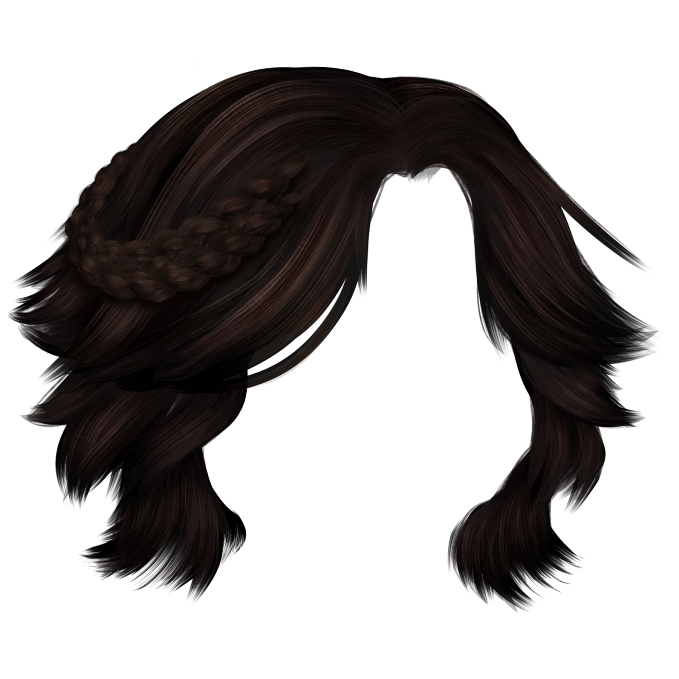 a drawing of a woman's hair