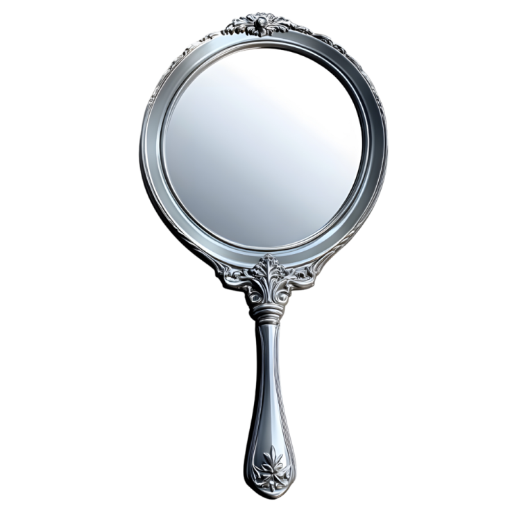 a mirror with an ornate design on it