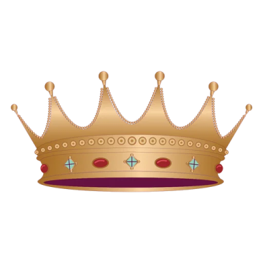 a golden crown on a white background