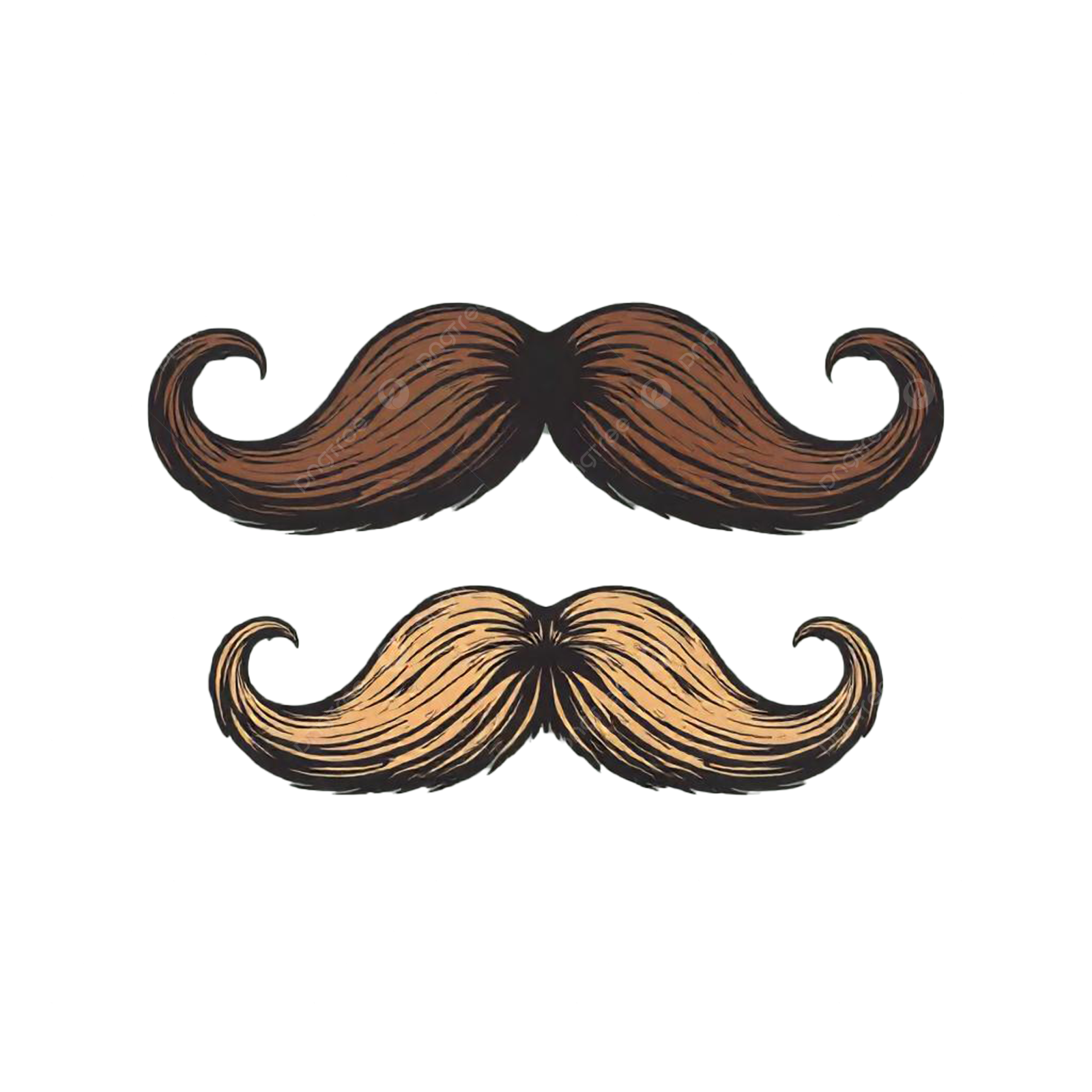 a pair of mustaches on white background
