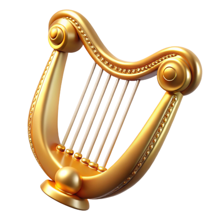 a golden harp