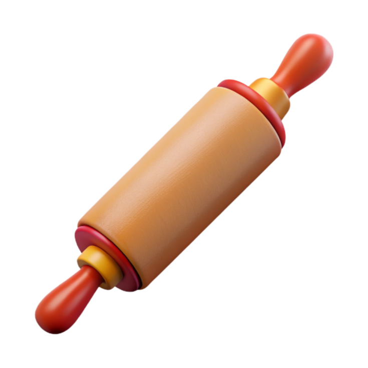 a wooden rolling toy on a white background