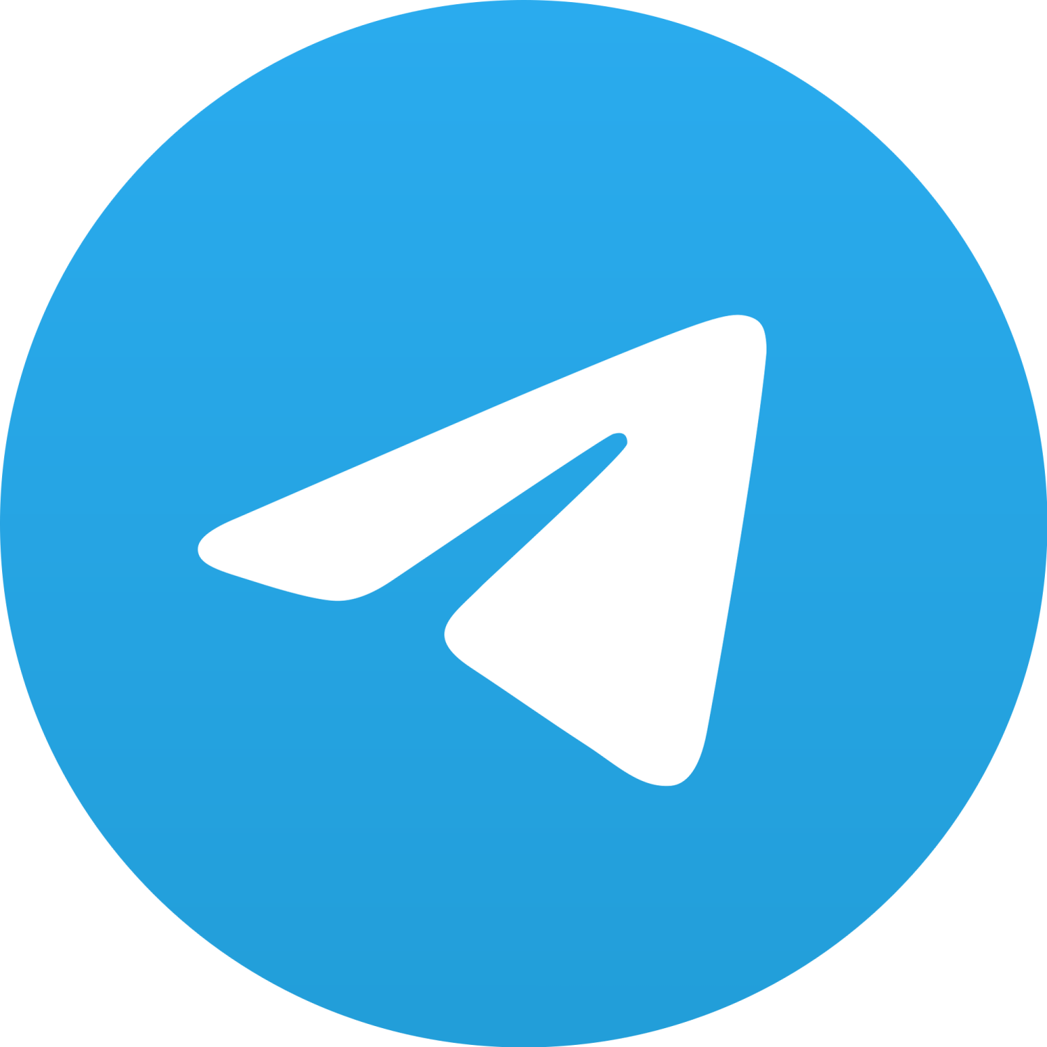 a blue circle with a white arrow icon