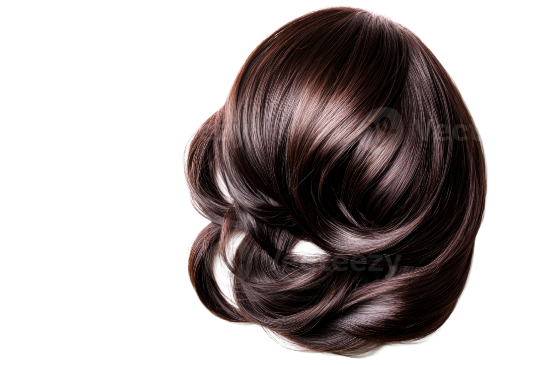 a woman's hair in the shape of a ponytail