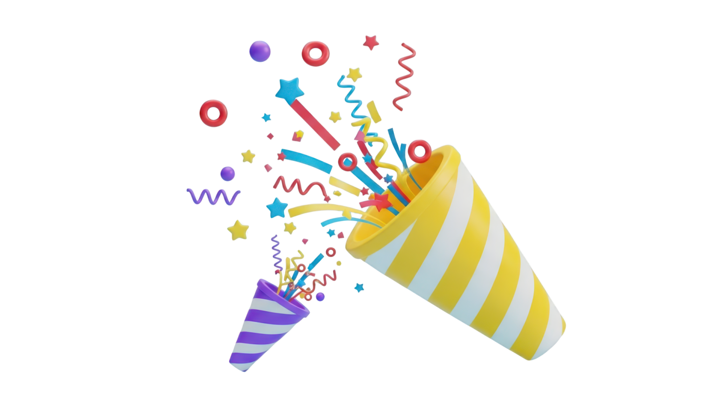 an image of a party hat with streamers