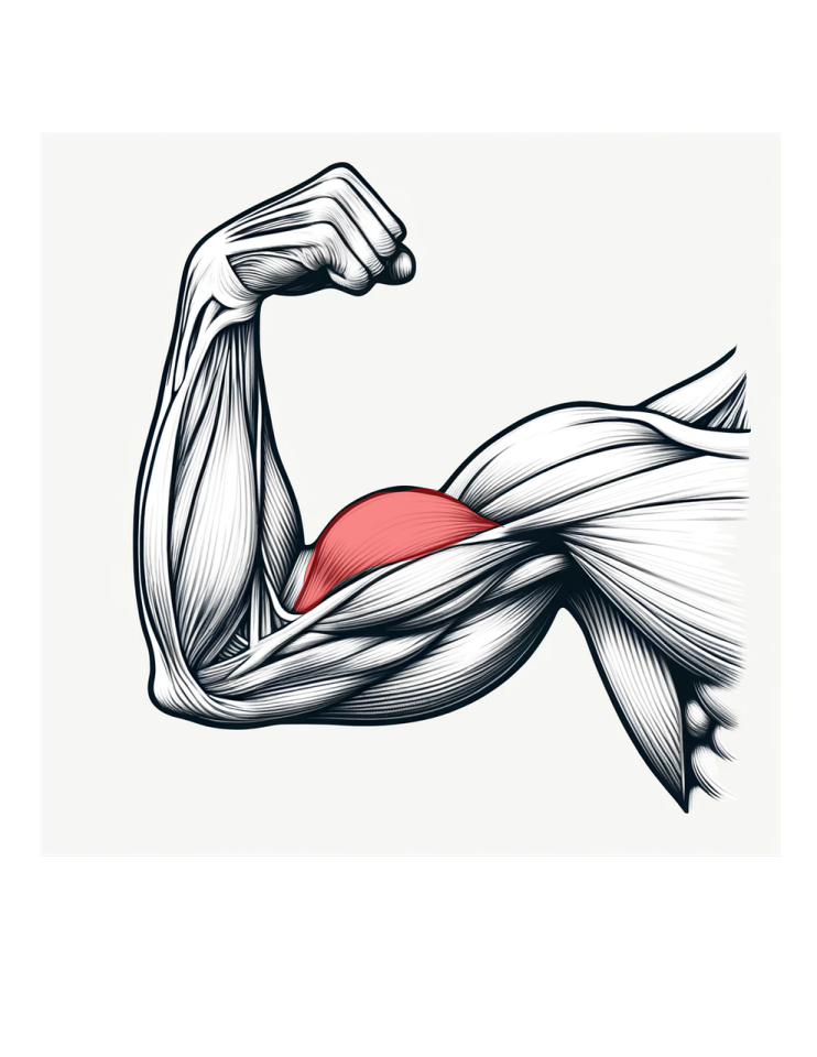 a man's arm showing the muscles
